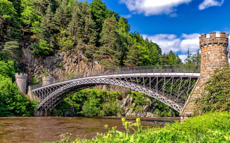flow, arch bridge, connection, transportation, bridge, trees, mountain, forest, day, tourism, art, 5K, design, river, scenics - nature, landscape, construction