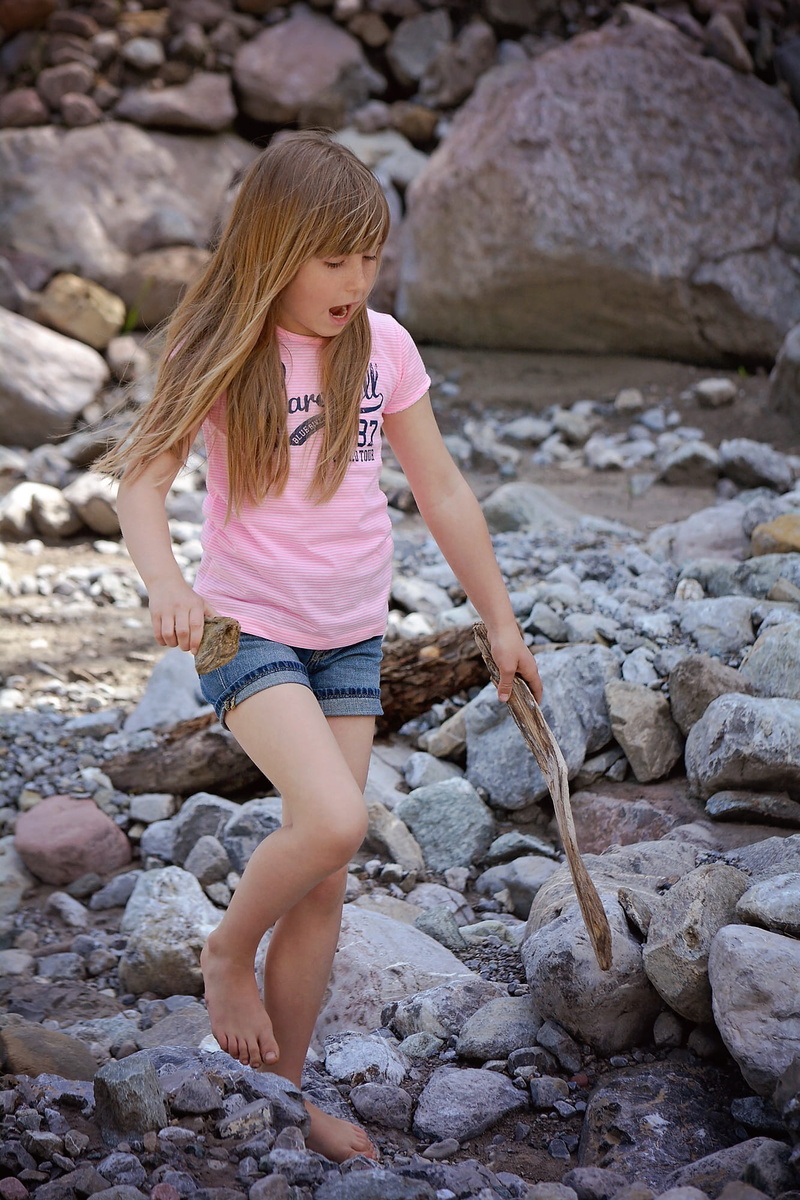 solid, nature, innocence, Person, out, lifestyles, children only, long hair, Girl, hairstyle, rock - object, girls, rock, outdoors, casual clothing, childhood