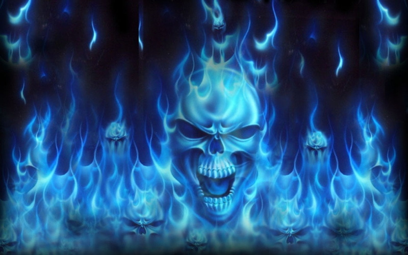 illuminated, skulls, flames, animal, abstract, underwater, marine, motion, nature, mystery, Dark, pattern, blue, indoors, 720P, black background, invertebrate