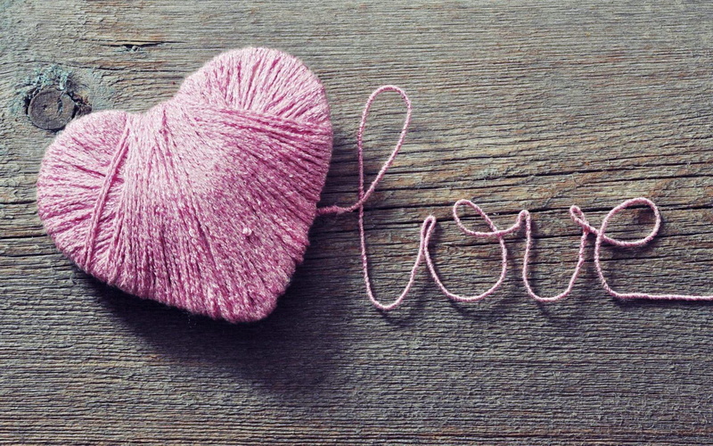 1080P, love, heart, pink, wool, 1920x1200, pink love