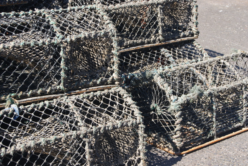 Industry, textile, harbor, fishing net, high angle view, traditional, trap, sunlight, backgrounds, culture, no people, textured, outdoors, cage, pattern