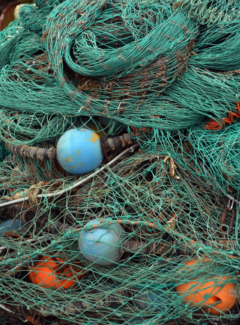 rope, full frame, high angle view, animal Nest, close-up, backgrounds, fishing, equipment, buoy, complexity, blue, fishnet, fishing Industry, day, no people
