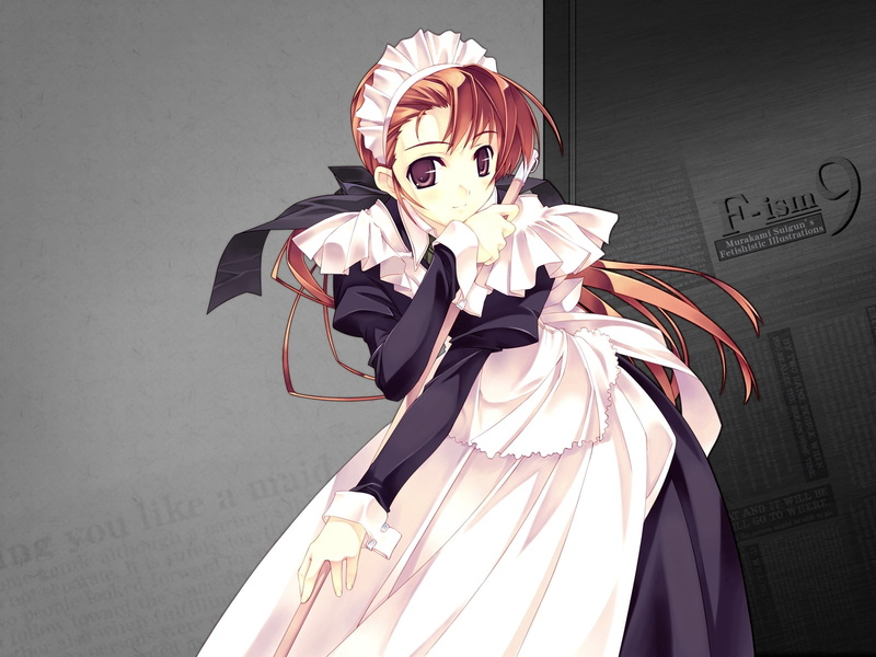 anime, girl, human representation, celebration, standing, front view, unrecognizable person, indoors, portrait, mask, clothing, disguise, maid, 720P, obscured face