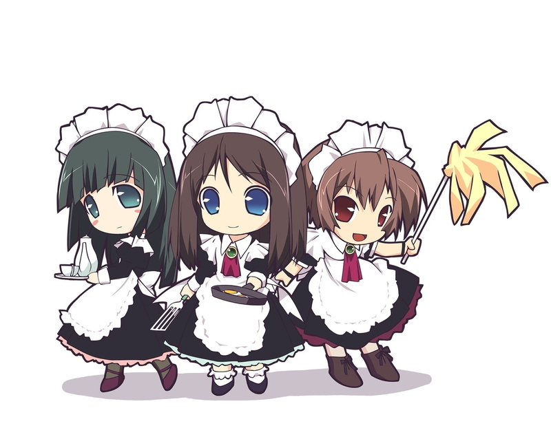 720P, girls, suigun, maids, murakami