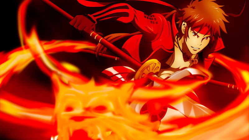 kings, samurai, 1920x1080, anime, sengoku basara: samurai kings, flame, male, character, basara, 1080P, sengoku, swords