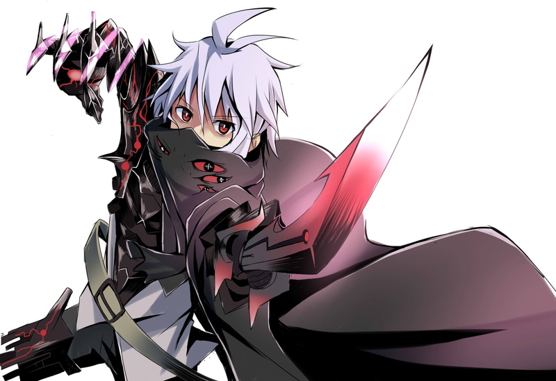 makadamia, sword, weapons, anime, cape, Male, 2K, art