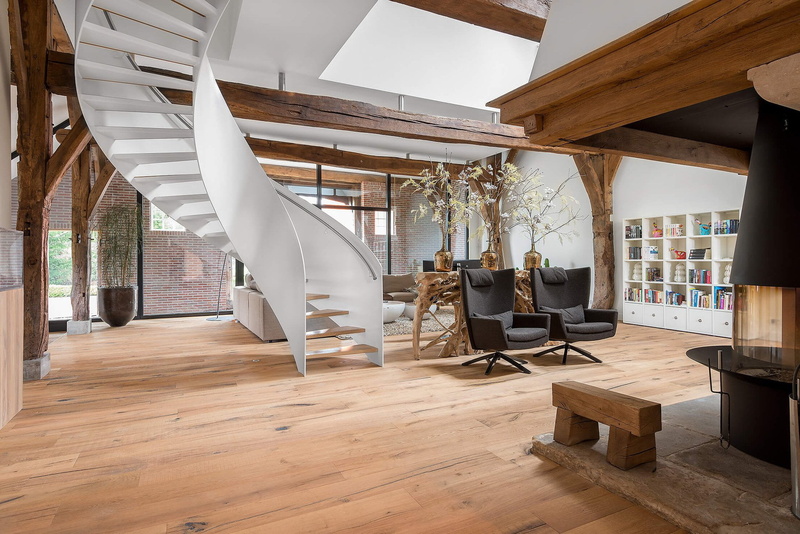living room, fireplace, 1080P, interior, Old Farmhouse in Enschede, Villa