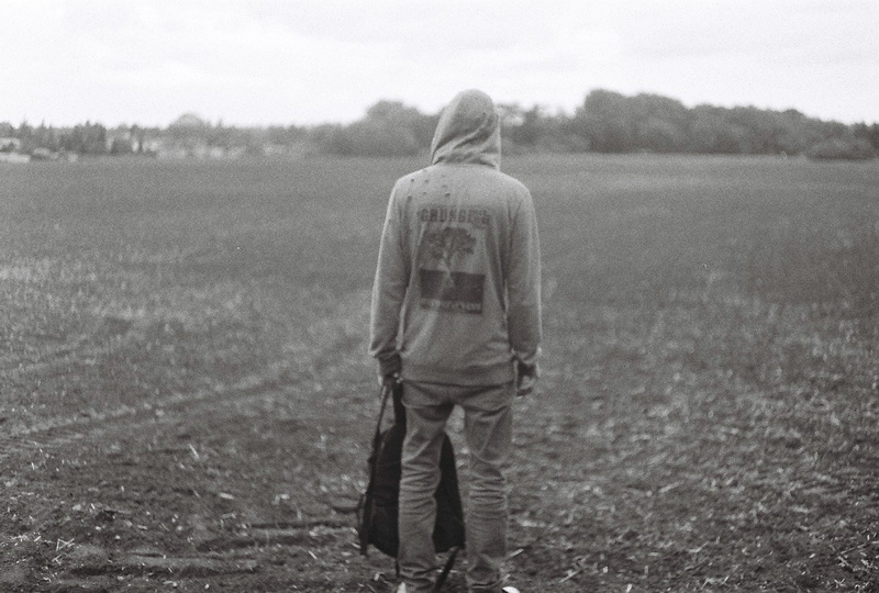 adult, analogue, land, nature, full length, solitude, grain, contemplation, tired, looking, black and white, rear view, walk, film, environment, outdoors