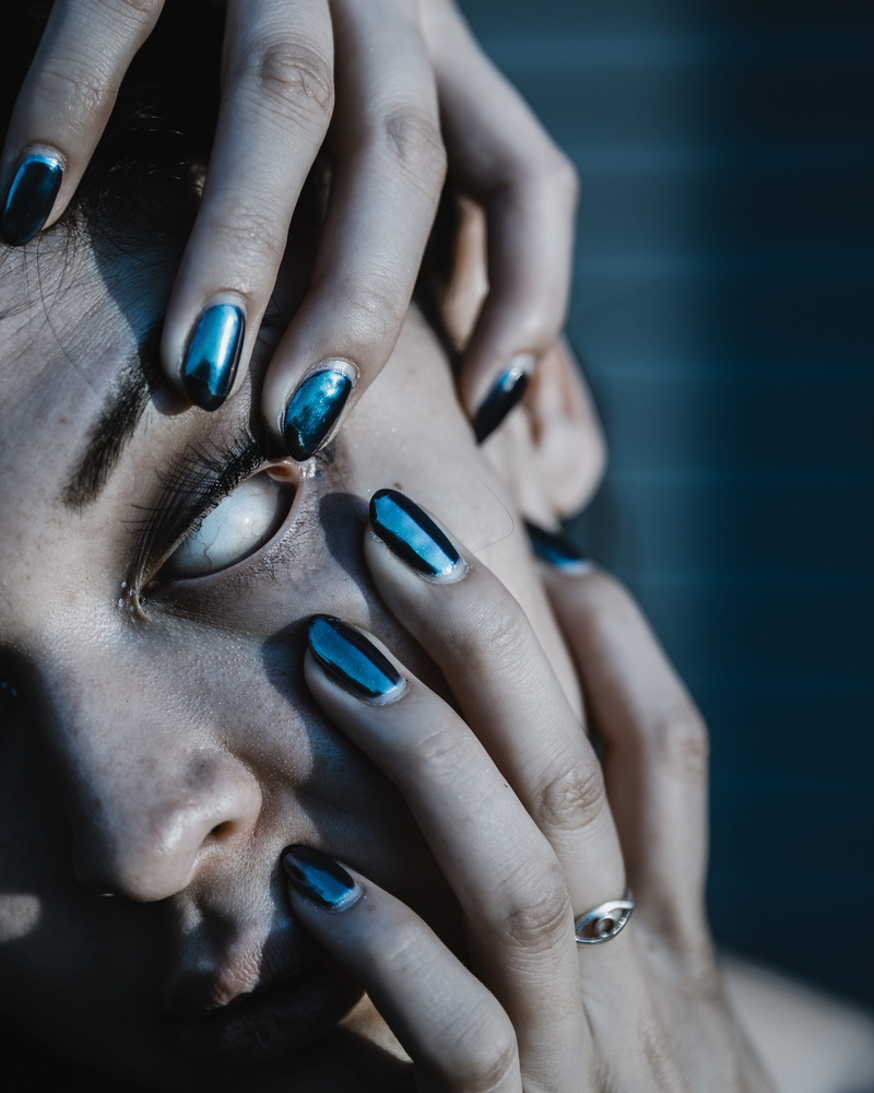 adult, eyeball, one person, body part, nail, beautiful woman, nail polish, fingernail, hands, forcing, hand, focus on foreground, human hand, human body part