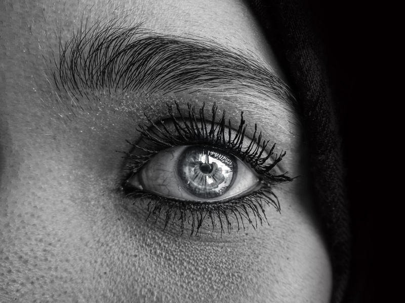 iris - eye, close-up, women, human body part, sensory perception, eyelid, eyes, looking at camera, photo, left, eyebrow, eyelash, portrait, human eye, 4K