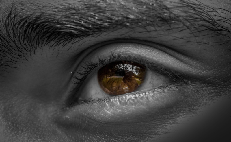 sight, human, skin, eyelid, selective color, eyebrow, macro, 4K, eyelash, eyes, looking at camera, human body part, portrait, human eye, eyeball, grayscale
