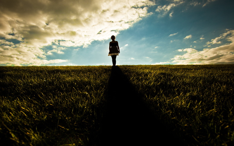 inspiration, women, adult, cloudscape, land, men, ideas, rays, the sun, males, cloud - Sky, grass, motivation, sunlight, freedom, morning, horizon Over Land
