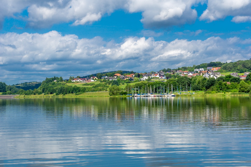 summer, badesee, sky, nature, calm, beauty in nature, scenics - nature, sailor, day, panorama, water sports, sail, mirroring, water, trees, environment
