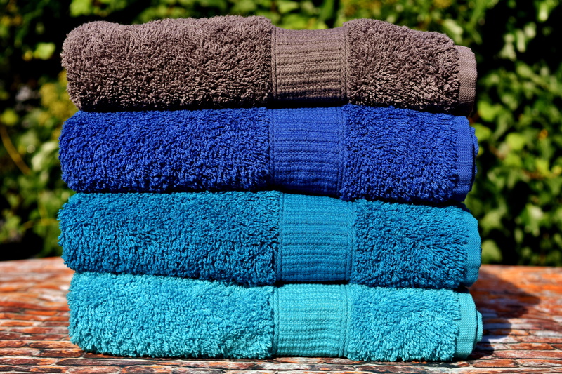 abundance, color, bad, towel, blautöne, colorful, fabric, pattern, focus on foreground, stack, wool, textured, material, man made, art and craft, turquoise