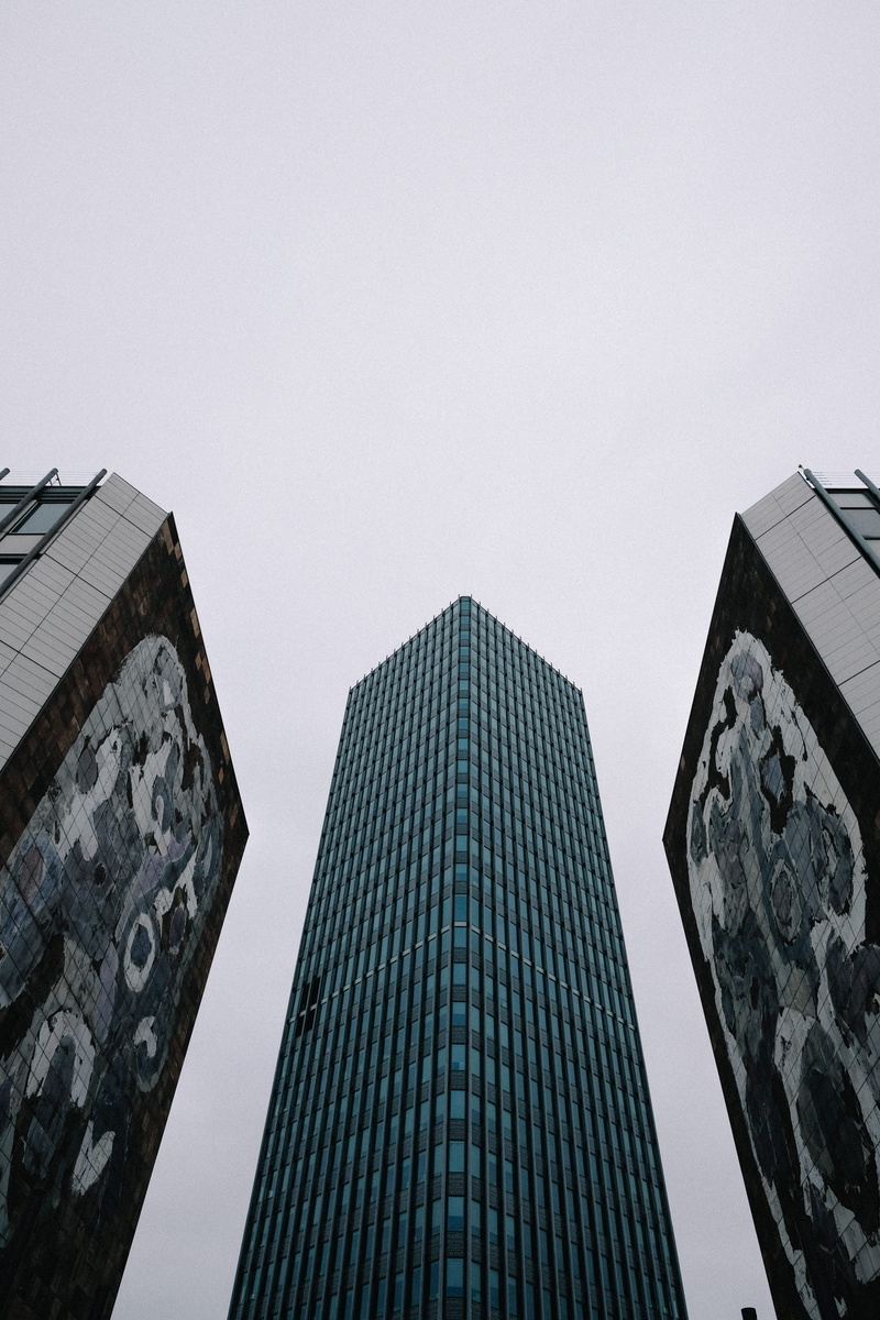 design, high, built structure, rise, office, handrail, clear sky, building exterior, street, city, tall - high, urbex, gray, france, skyscraper, spire