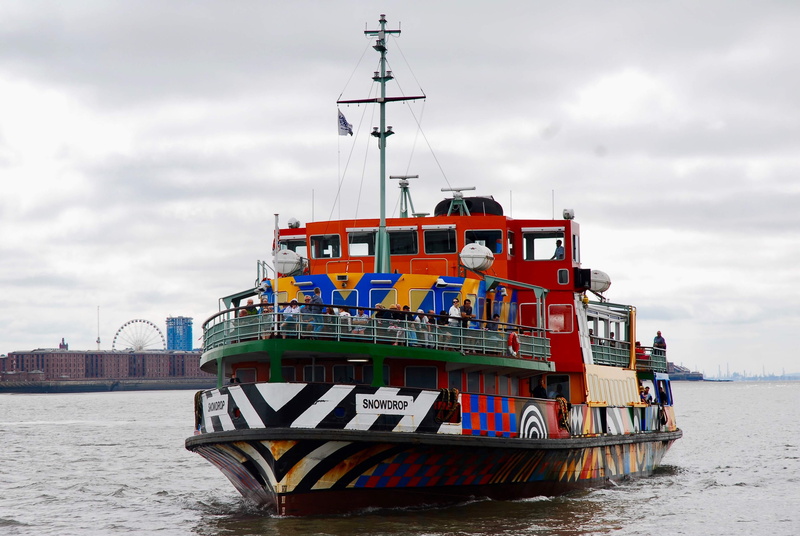 mode of transportation, freight transportation, docks, 4K, colourful, outdoors, dazzle ship, river, architecture, mersey, ferry, ship, transportation