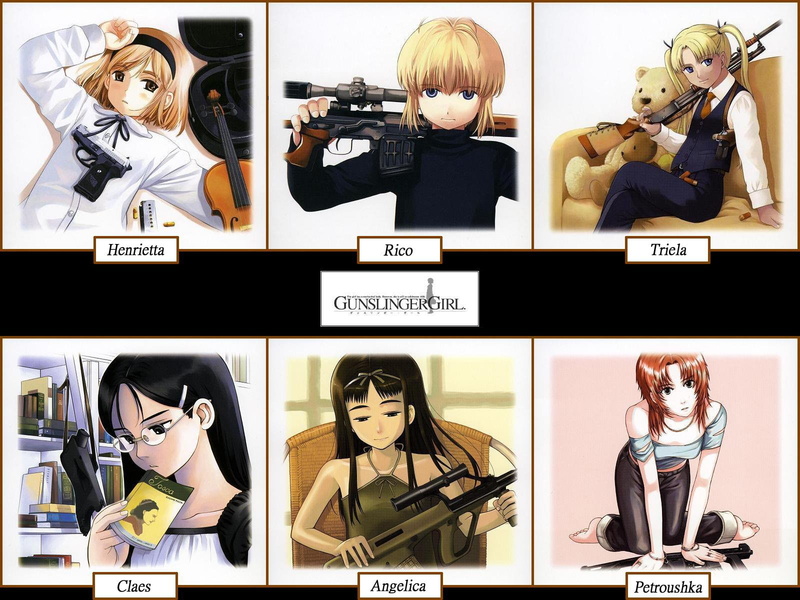 720P, Anime, Gunslinger Girl