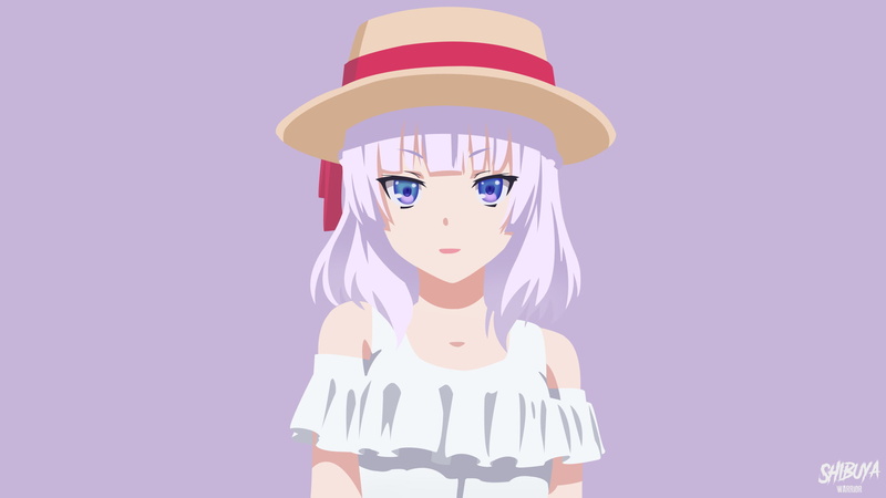 1080P, women, striped, studio shot, standing, front view, teenager, Anime, one person, Hat, emotion, portrait, females, Classroom of the Elite, Minimalist