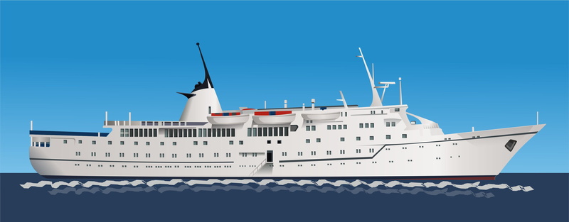 sea, yacht, cruise ship, vessel, passenger craft, blue background, sunlight, water, ships, 2K, clear sky, ship, transfer, vector available, copy space