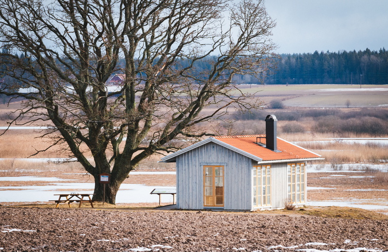 field, swedish nature, leisure, no people, winter, resting hut, örebro, sky, 5K, water, cold temperature, text is available, architecture, bare tree, tree