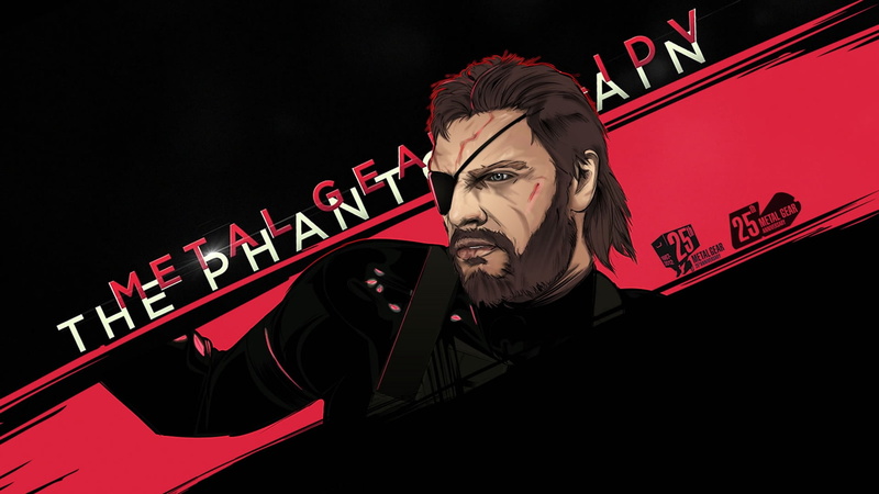 arts culture and entertainment, black background, metal gear solid v, young men, diamond dogs, the phantom pain, lifestyles, looking away, human Face, illustration