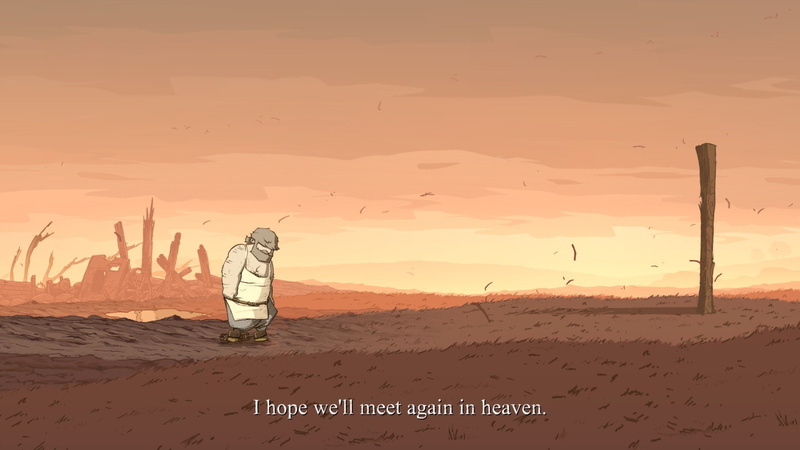scenics - nature, non-urban scene, sunset, landscape, western script, desert, no people, text, communication, arid climate, land, valiant hearts the great war