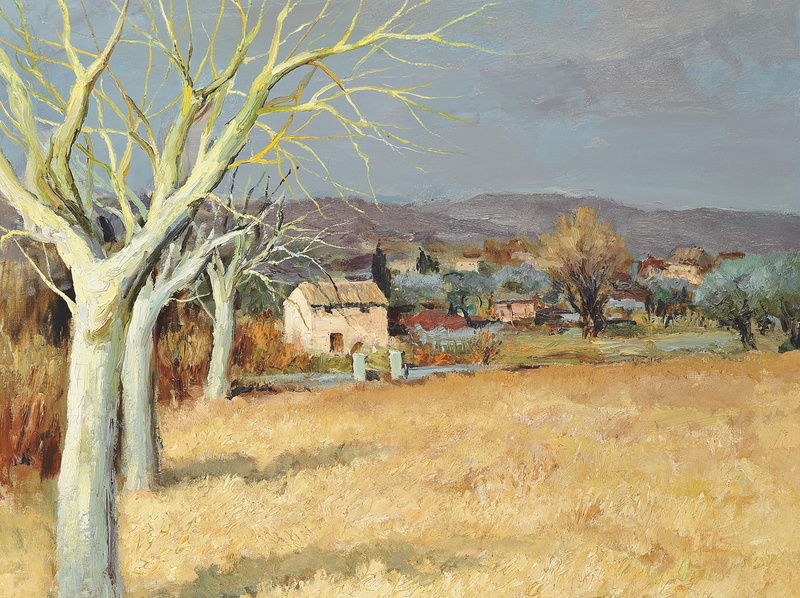 mountains, Tourette-sur-Loup, Marseille Dif, landscape, 2K, home, picture, field, trees