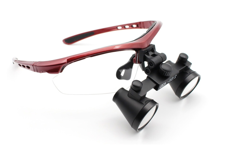 surgical loupe, equipment, dental glasses, dentist loupes, electrical equipment, loupes for sale, red, technology, indoors, 1080P, industry, single object