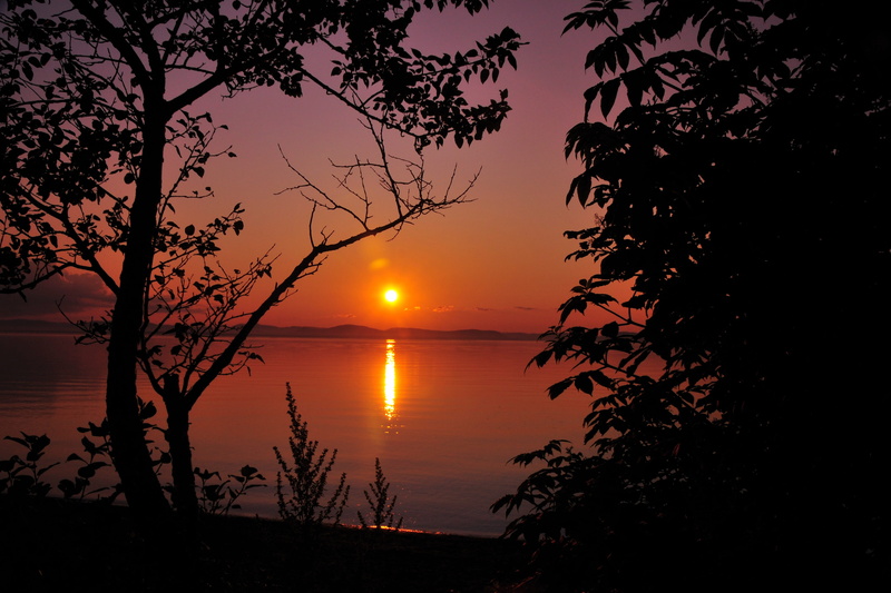sunset, outdoors, romantic sky, sea, Loup, scenics - nature, 4K, lake, scenics, tree, cloud - sky, silhouette, nature, Rivière-Du-Loup, sky, beauty In Nature