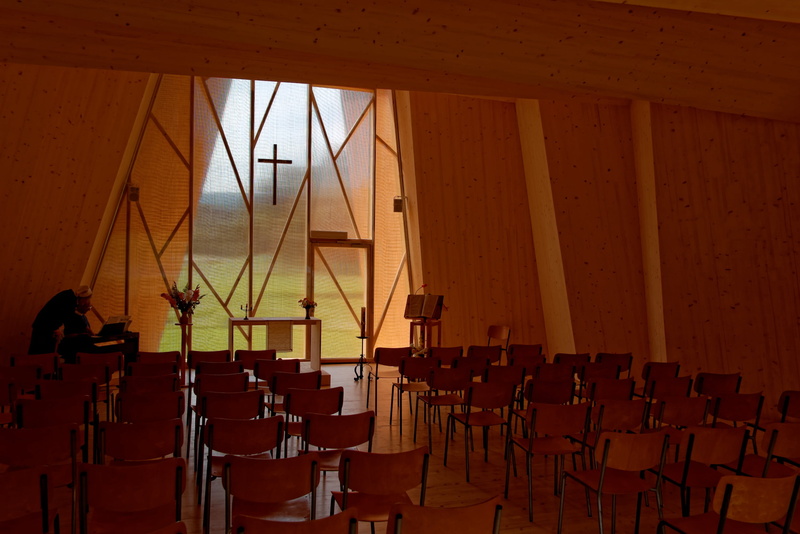 no people, chapelle, chapel, architecture, stage, absence, in a row, nature, timber construction, day, saint loup, large group of objects, seat, sky, 2K