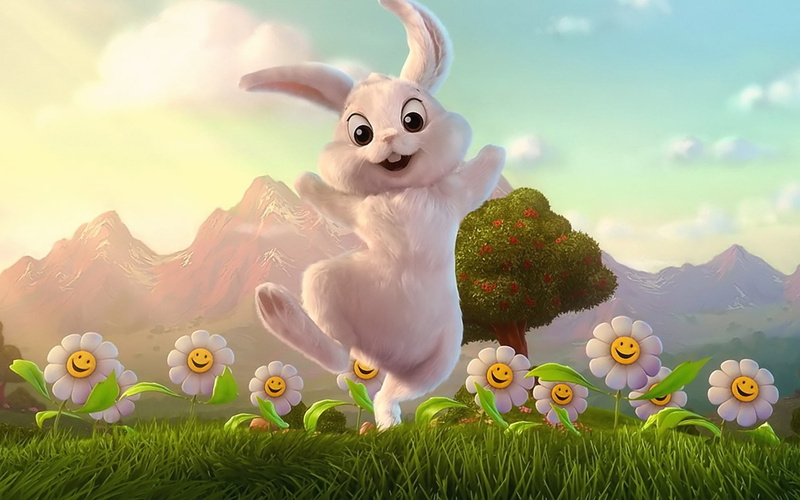 bunny, easter, 2K, holiday