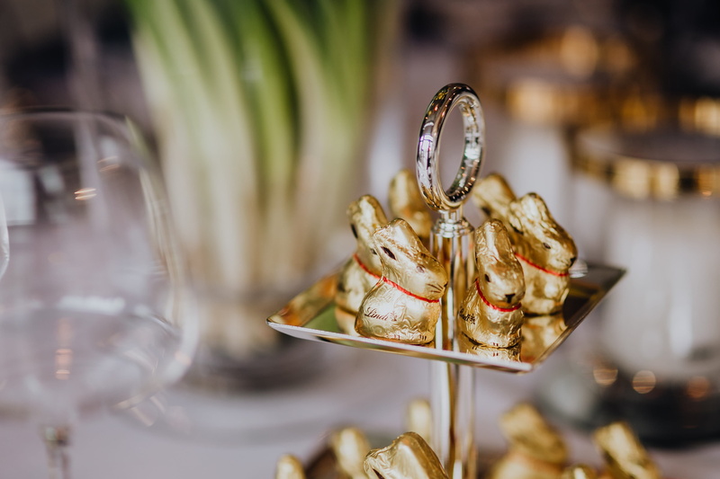 lindt, bunny, close-up, day, clock, indoors, table set, table decor, bunnies, silver colored, elegance, art and craft, retail, business, wealth, abundance