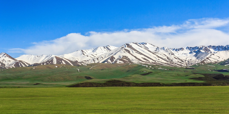 illustration, cold temperature, 1080P, Sosnovka, green, mountain range, cloud - sky, Chui, beauty in nature, landscape, mountain, scenics - nature, Kyrgyzstan