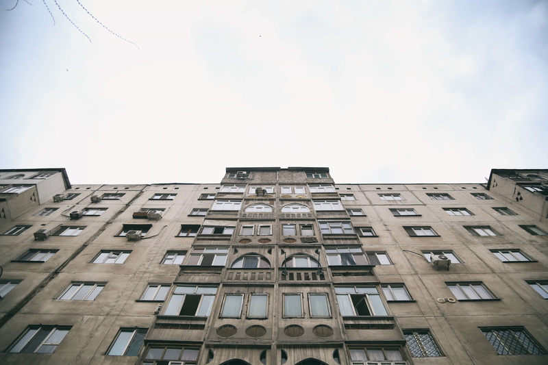 skyscraper, day, 5K, no people, nature, bishkek, apartment, building exterior, outdoors, low angle view, architecture, building, soviet, facade, residential district