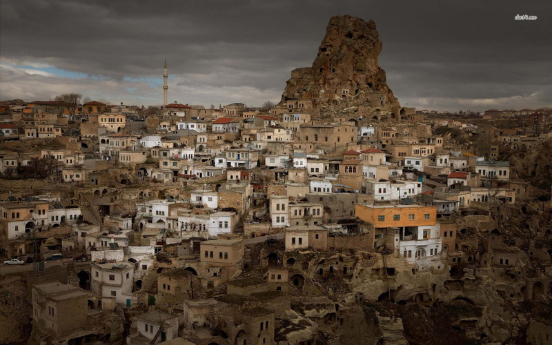 nature, rock, 720P, cloud - sky, Turkey, Turkish, built structure, land, rock - object, rock formation, outdoors, crowded, architecture, sky, building exterior