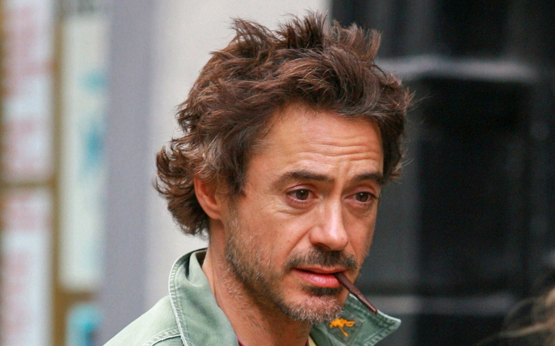 headshot, American, Robert Downey Jr., human face, hairstyle, portrait, Actors, indoors, wrinkled, close-up, front view, beard, 1080P, adult, mature men