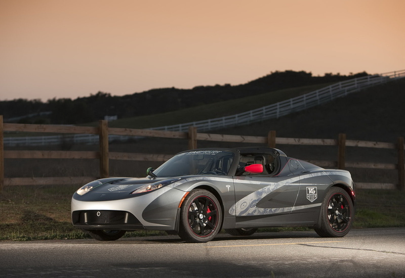 roadster, luxury, (2010), transportation, 720P, land vehicle, sunset, motion, heuer, racecar, professional sport, tesla, speed, car, sport, sports race