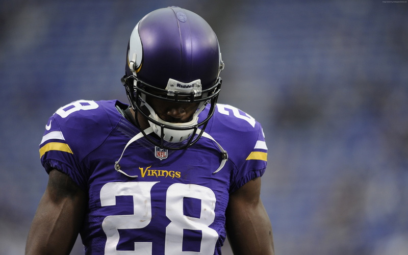 Minnesota Vikings Bar, 4K, american football, Adrian Peterson