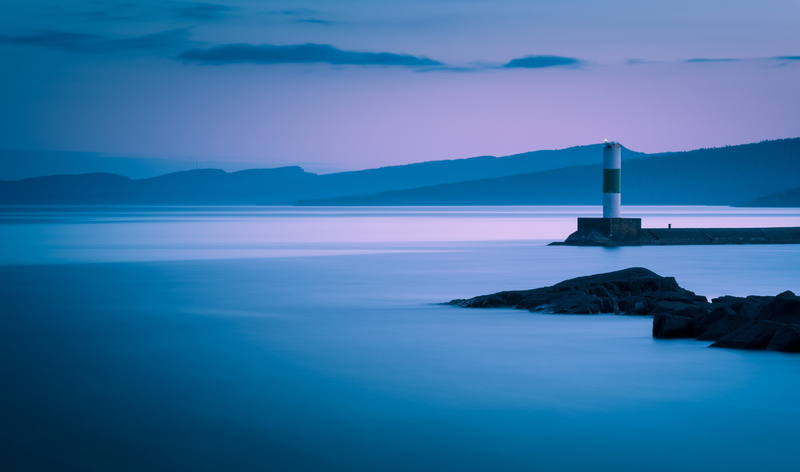 architecture, grand marais, mountain, beauty in nature, waterfront, sunset, dusk, lake, blue, no people, outdoors, bay, scenics - nature, lighthouse, 5K