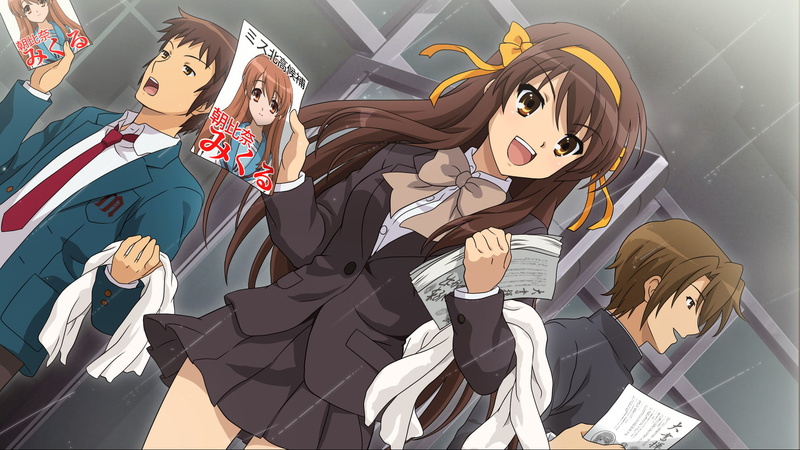 Itsuki Koizumi, Haruhi Suzumiya, 1080P, Suzumiya Haruhi no Yuuutsu, Mikuru Asahina, The Melancholy Of Haruhi Suzumiya, Anime, Kyon (Haruhi)
