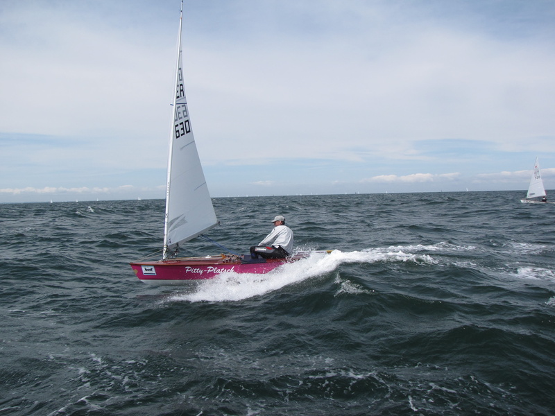 Ok-Dinghy, one person, day, real people, sky, men, sea, horizon, beauty in nature, kiel week, nautical vessel, kiel, sailboat, wave, dinghy, horizon over water