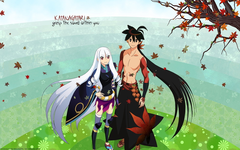 yasuri, anime, shichika, 2K, togame, katanagatari, girls