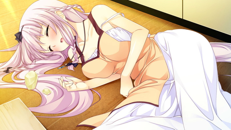 pink, girls, ambitious, 720P, long, game, apron, yuzuki, blush, hair, mtu, fuuka, food