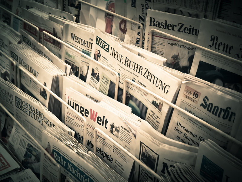 4K, news, backgrounds, indoors, read, western script, press, daily newspaper, high angle view, variation, information, number, no people, close-up, shelf