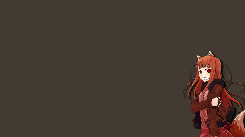 male likeness, anime girls, anime, weapon, clothing, three quarter length, red, representation, outdoors, copy space, Okamimimi, standing, rear view, Spice and Wolf