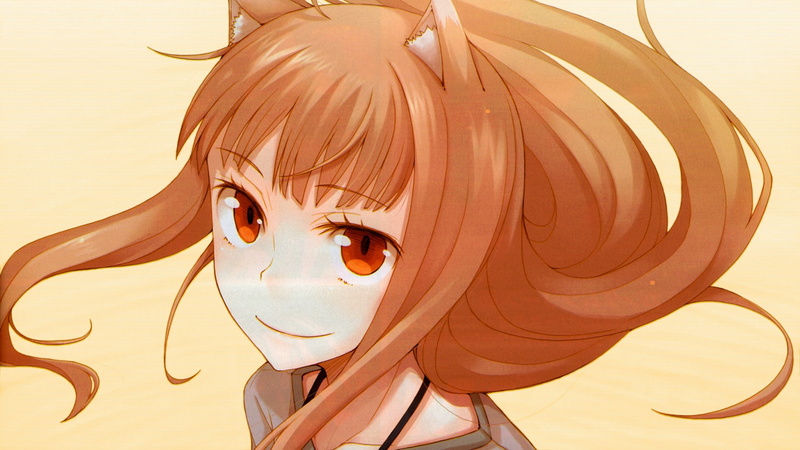 1080P, artwork, Spice and Wolf, wolf girls, anime girls, Holo