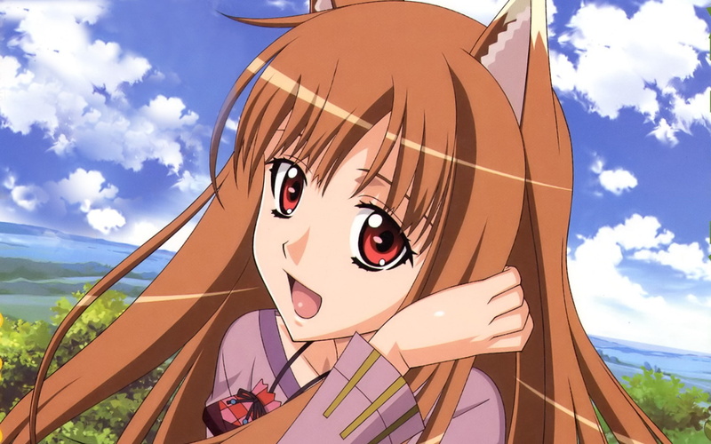 1080P, anime, Spice And Wolf, Holo, Animal Ears