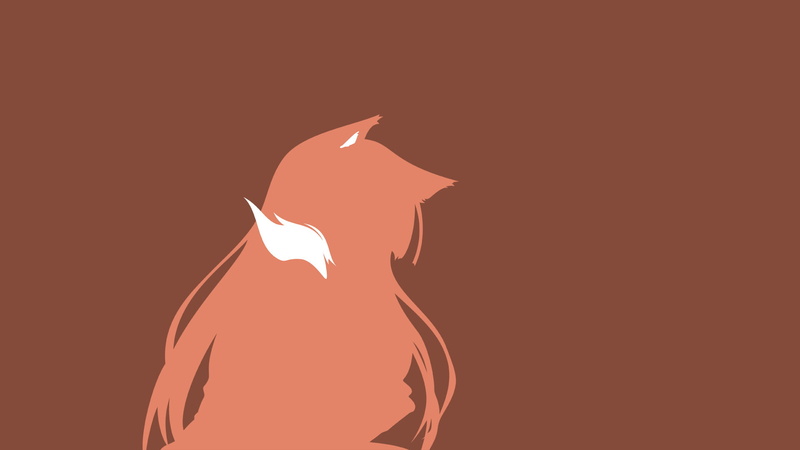 Brown Hair, Spice and Wolf, Animal Ears, Girl, 1080P, Anime, Holo (Spice and Wolf), Long Hair, Minimalist
