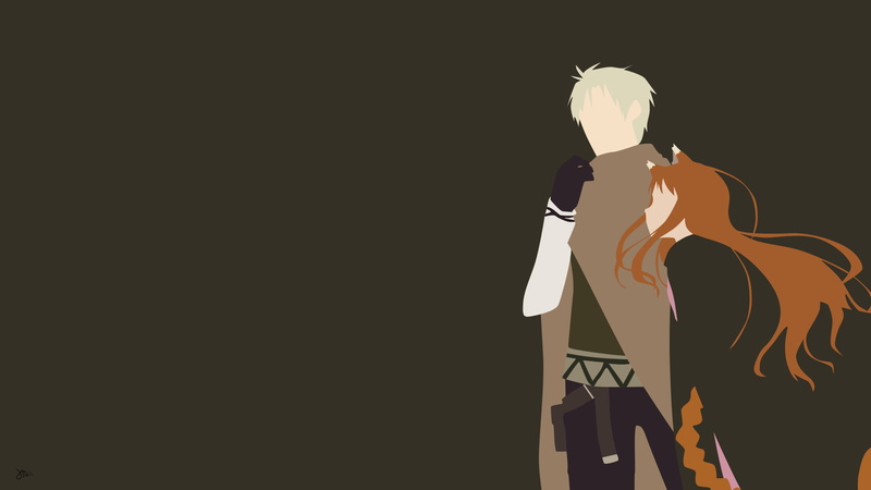 1080P, Long Hair, Blonde, Spice and Wolf, Holo (Spice and Wolf), Glove, Animal Ears, Short Hair, Coat, Anime, Kraft Lawrence, Boy, Minimalist, Brown Hair