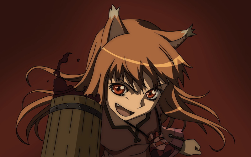 evil, celebration, carnival - celebration event, orange hair orange eyes anime wine animal ears wolf long hair spice and wolf holo wolf girls, mask, costume